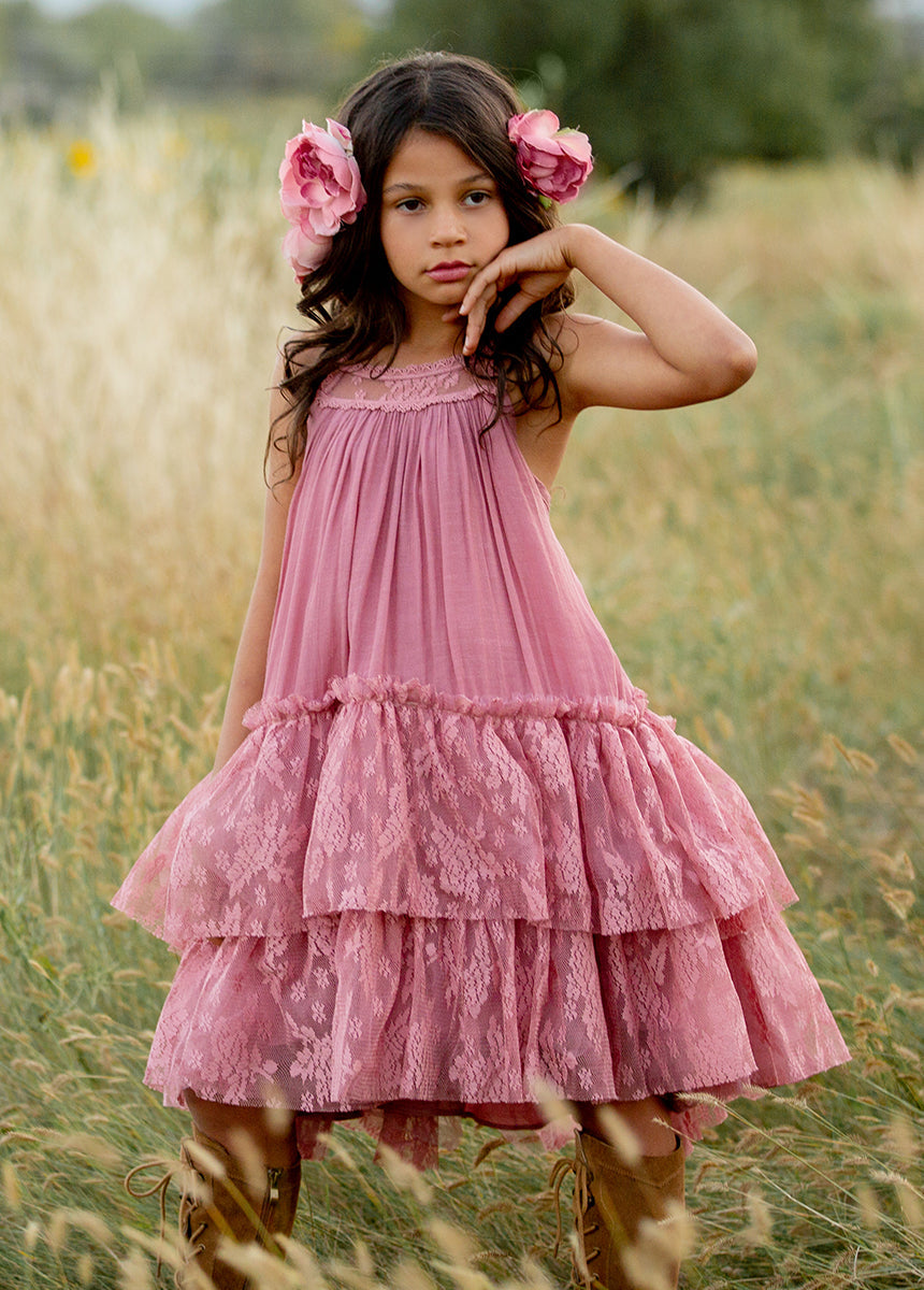 Catrina Dress in Dusty Rose