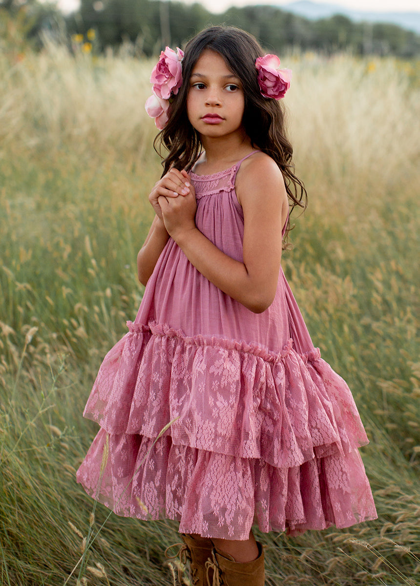 Catrina Dress in Dusty Rose