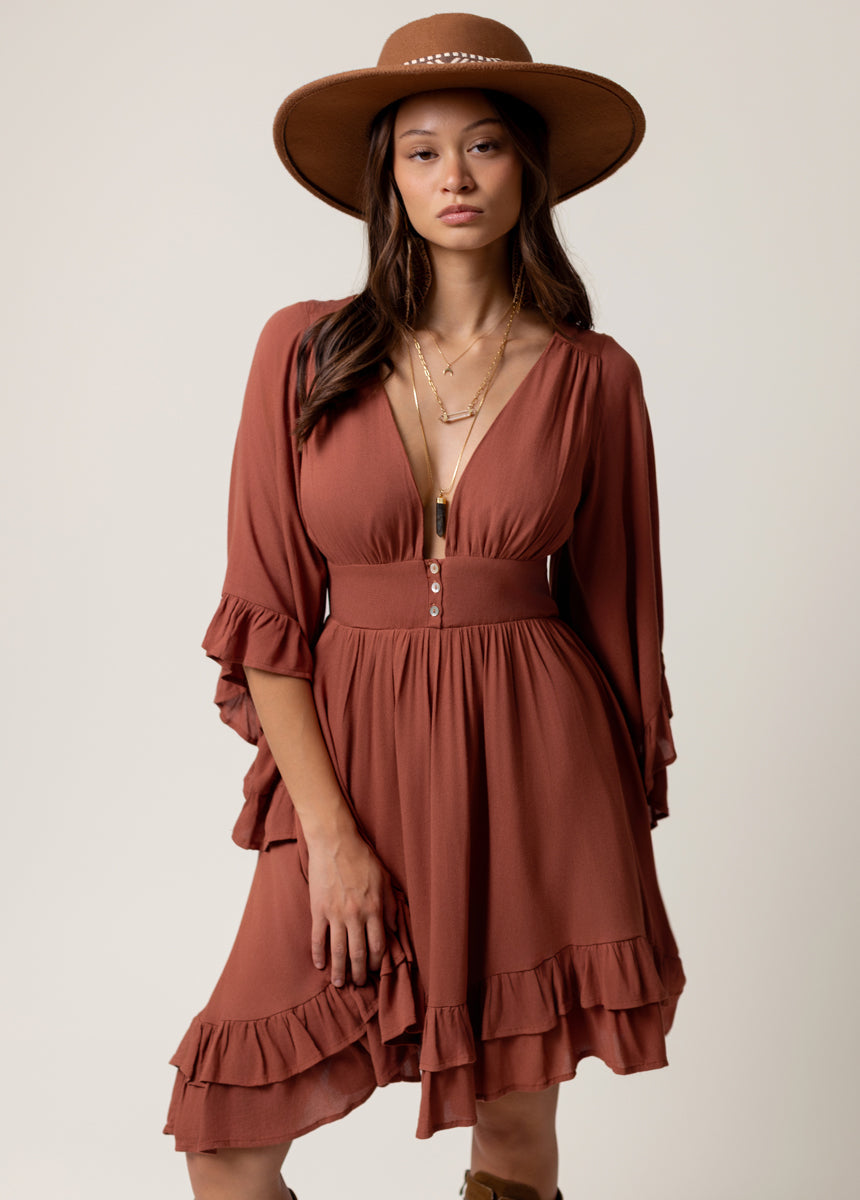 Galinda Dress in Clay