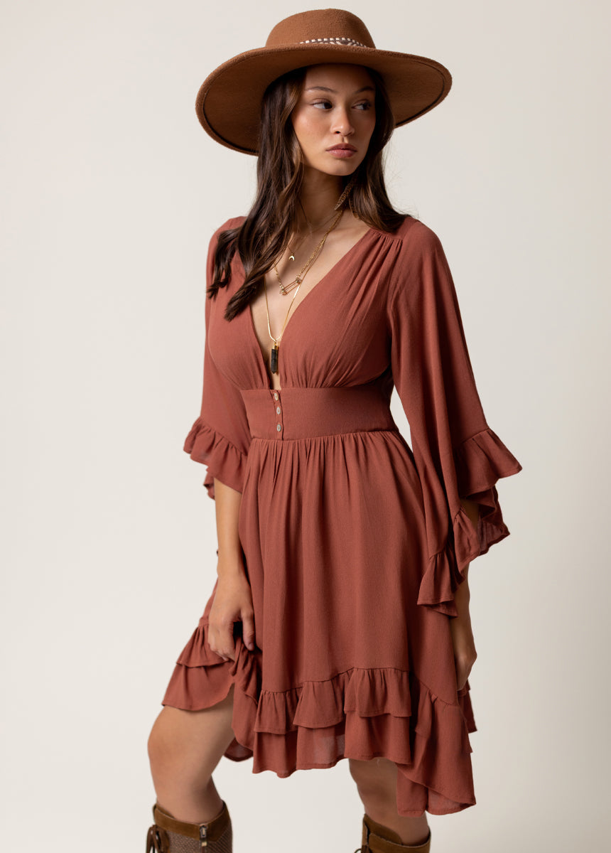 Galinda Dress in Clay