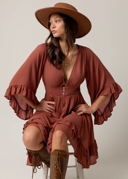 Galinda Dress in Clay