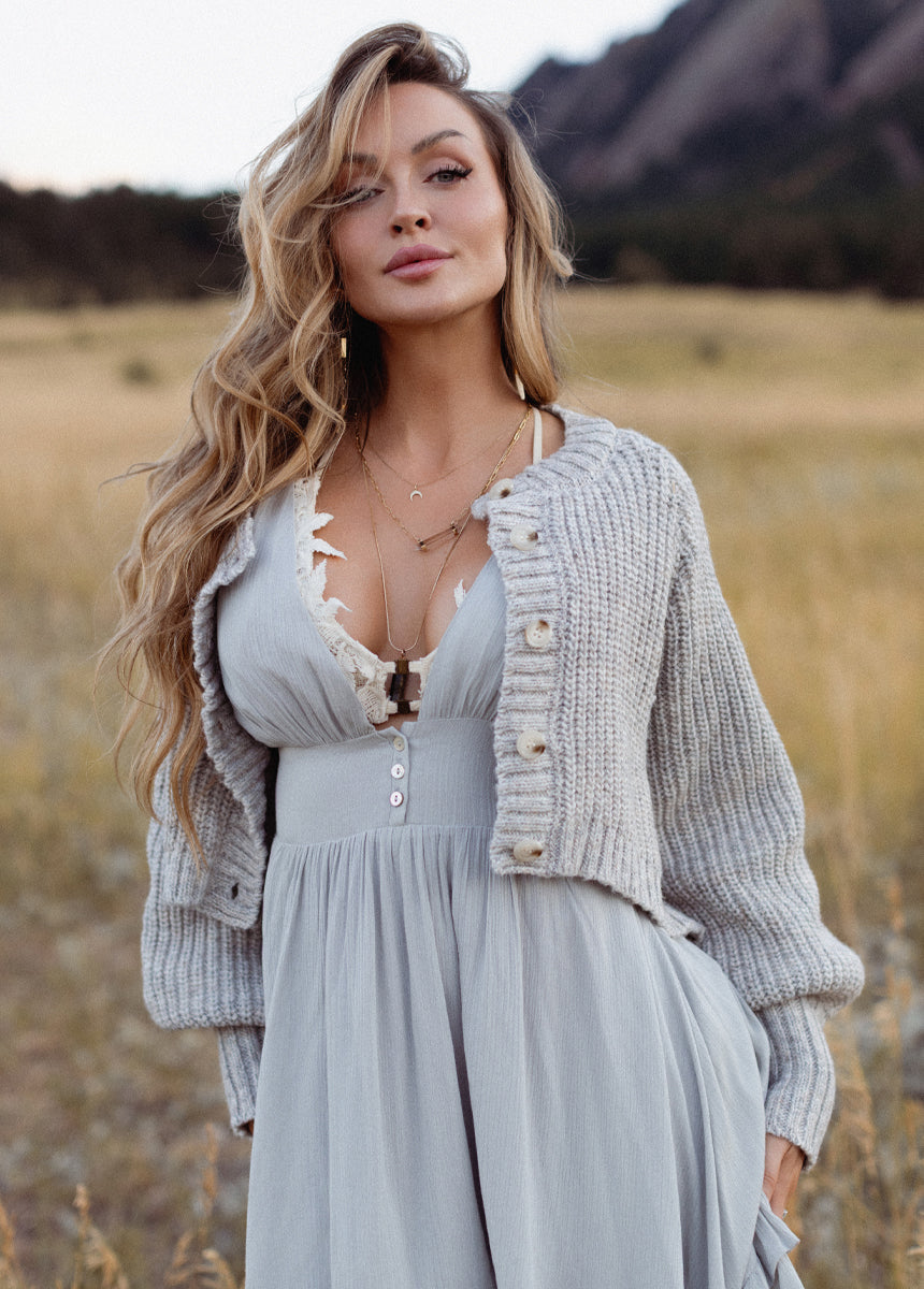 Minerva Sweater in Heather Dove