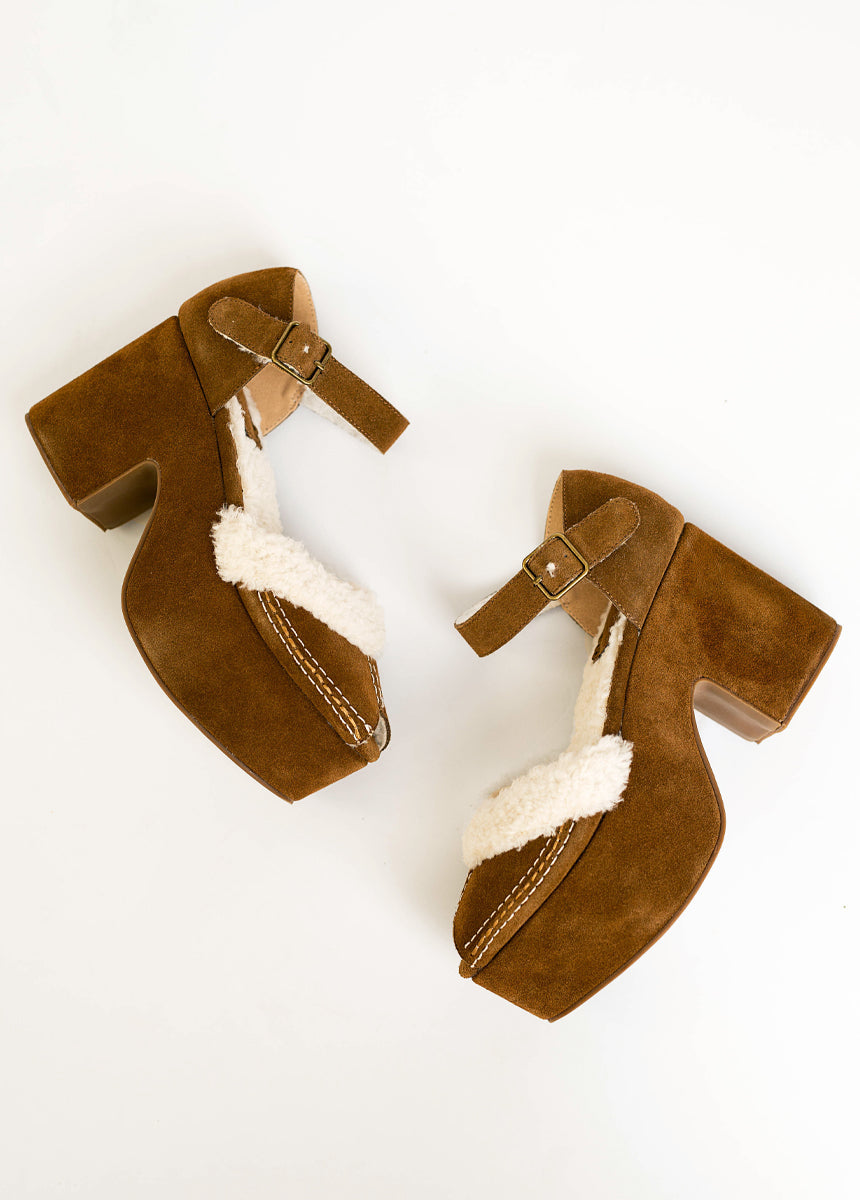 Brea Heel in Pecan