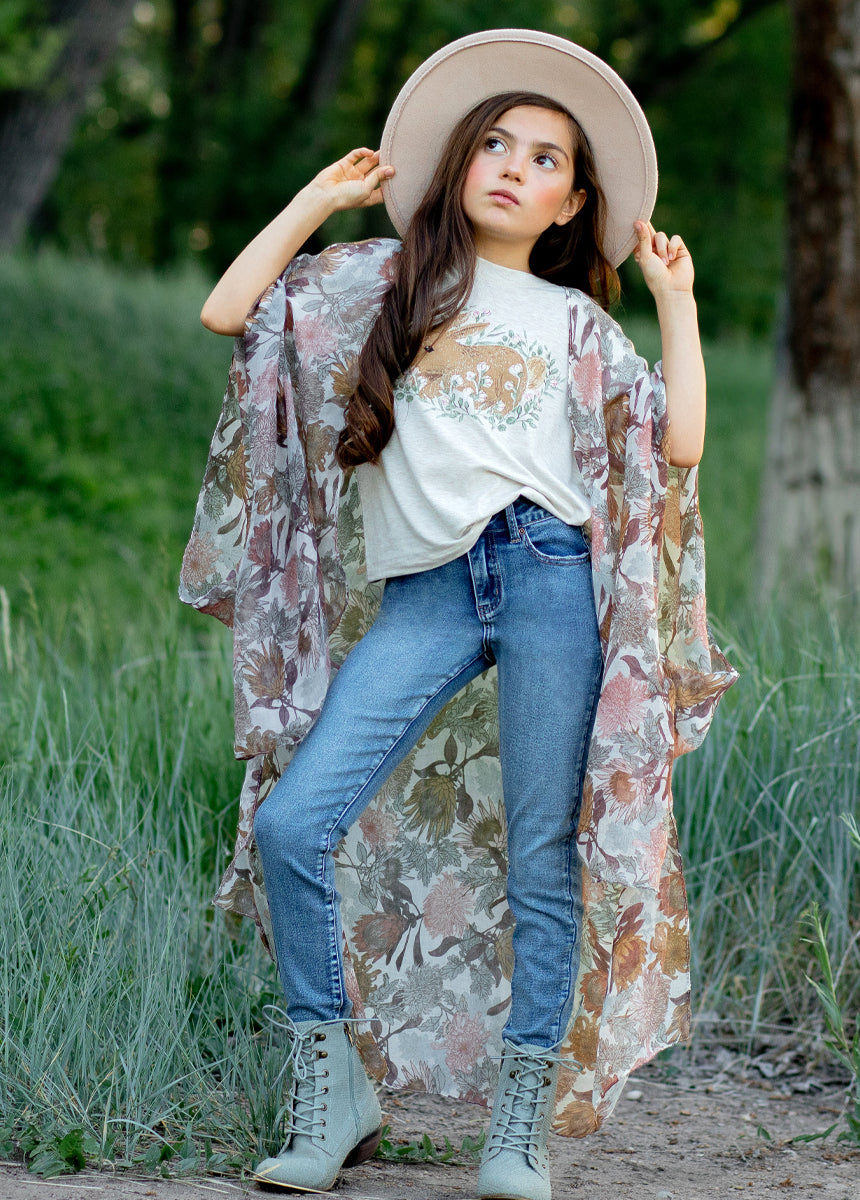 Bunny Tee in Heather Oat