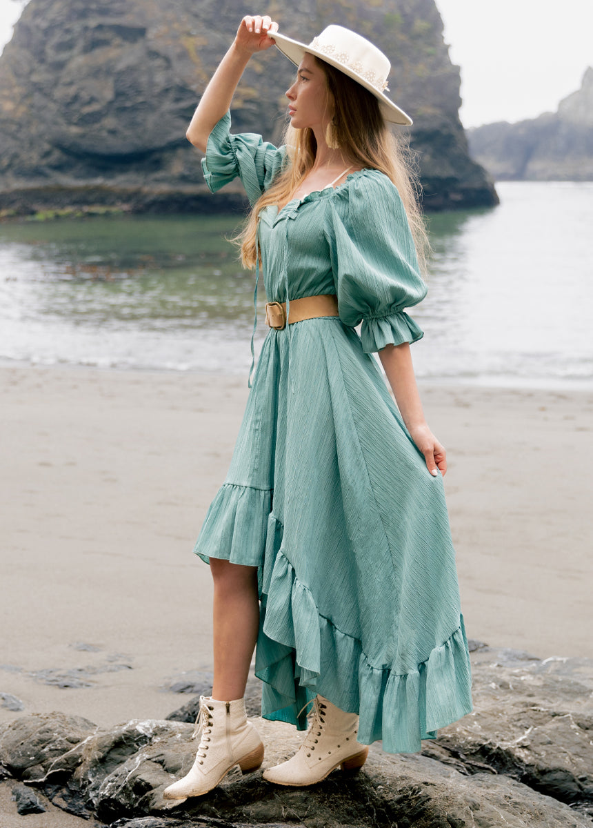 Gwenaelle Dress in Ocean Green