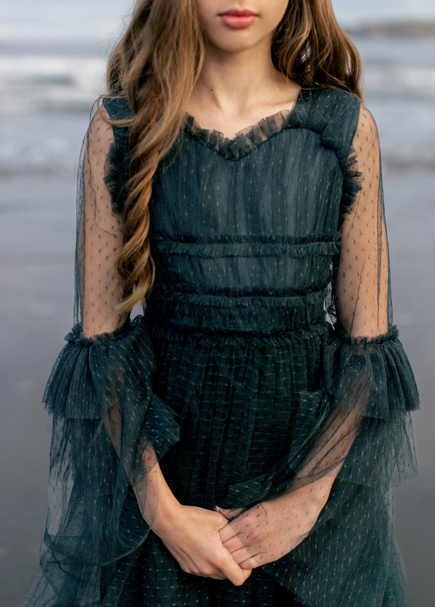 Halsey Impact Dress in Deep Spruce