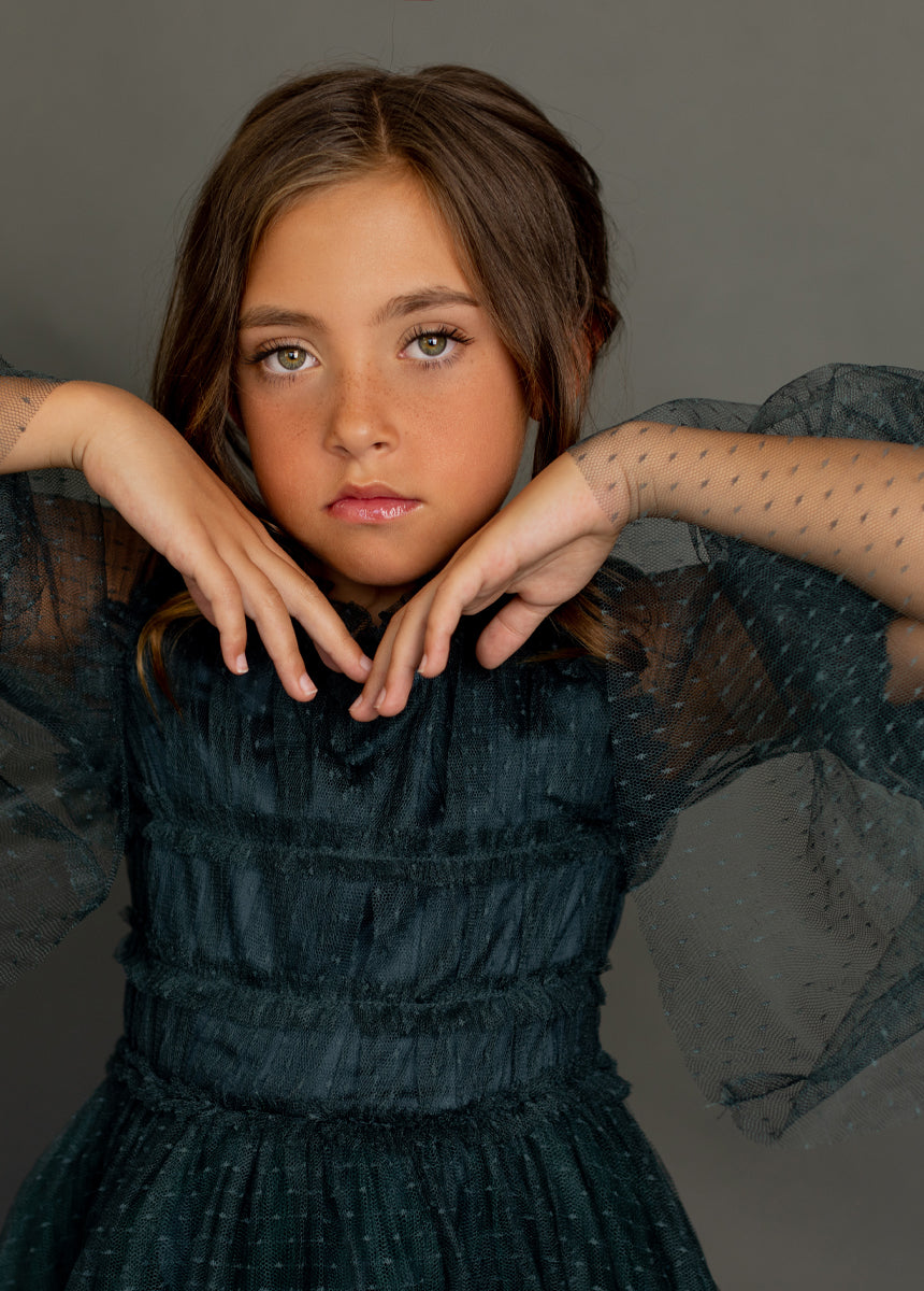 Halsey Impact Dress in Deep Spruce