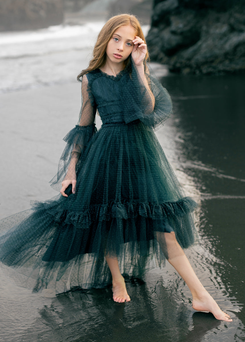 Halsey Impact Dress in Deep Spruce