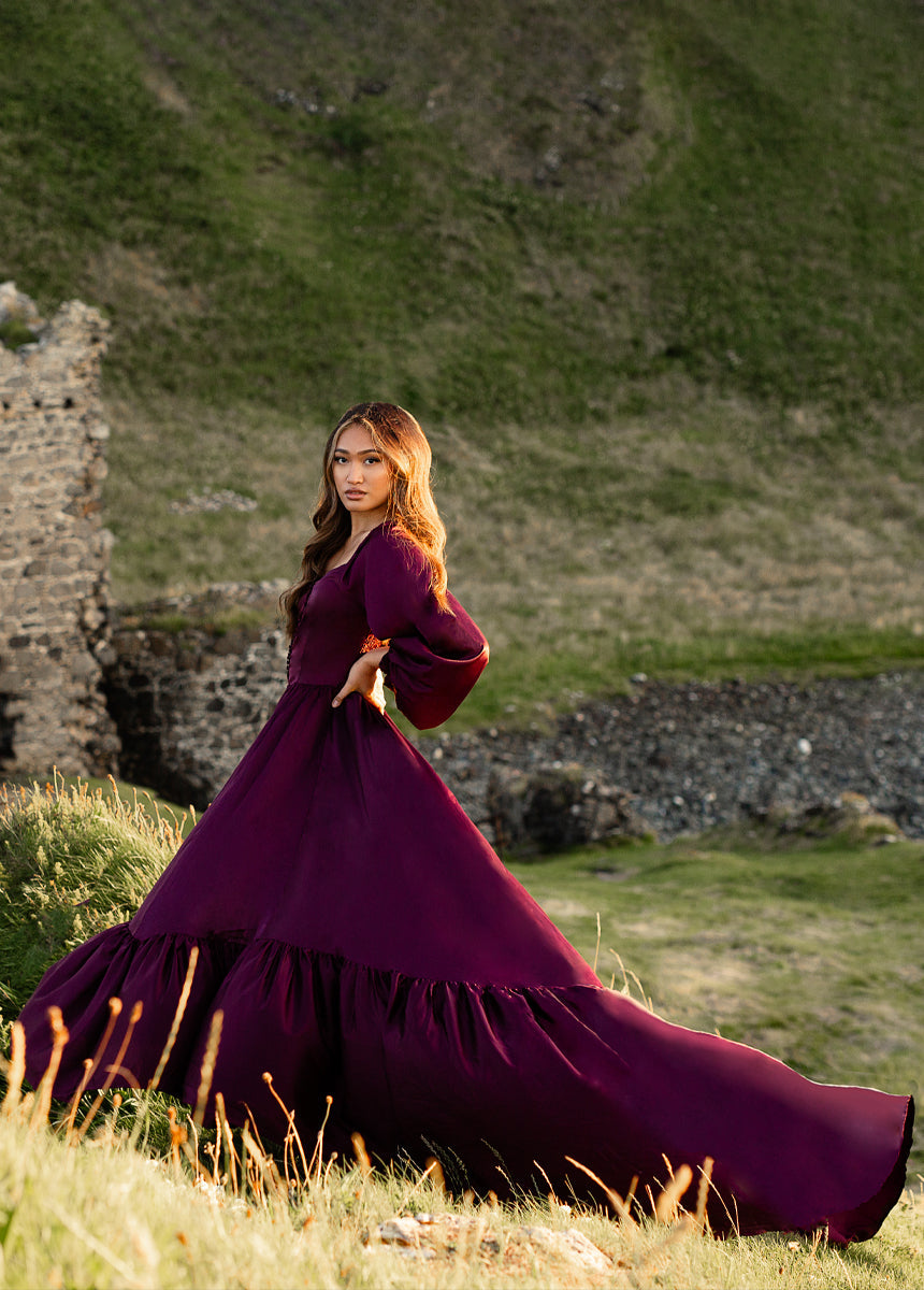 Lorna Impact Dress in Plum