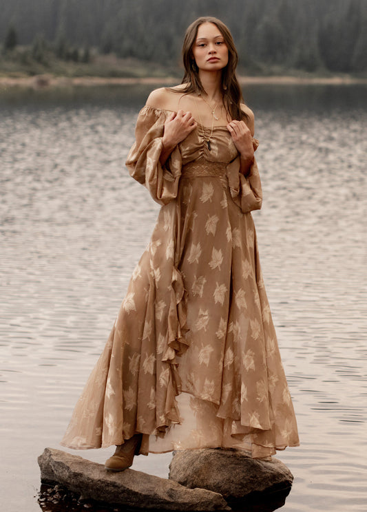 Isabella Dress in Latte