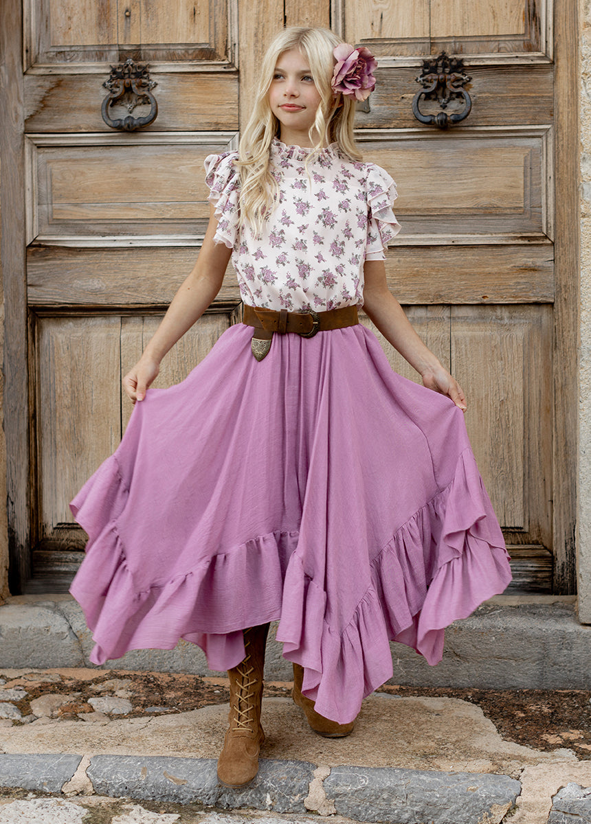 Isadora Top in Lilac Ditsy Floral