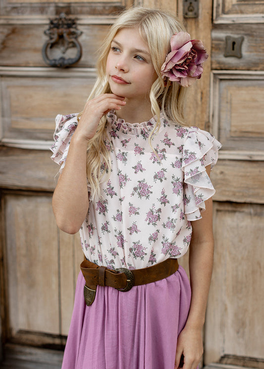 Isadora Top in Lilac Ditsy Floral