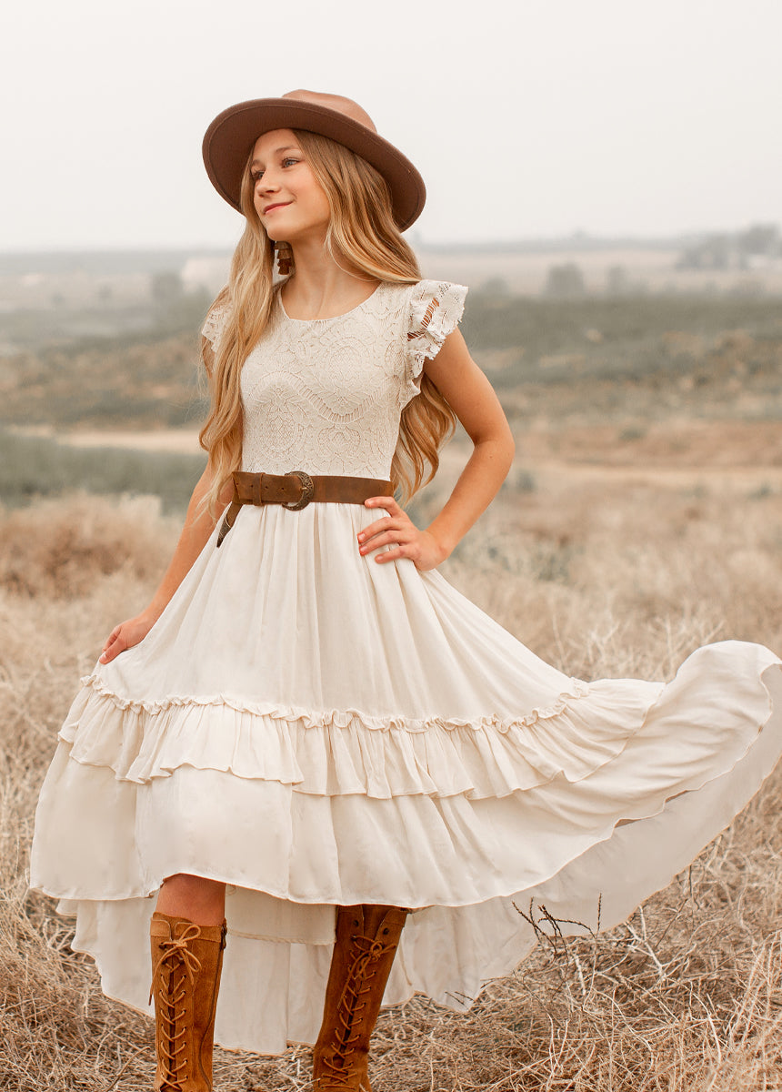 Lacy Petticoat Dress in Cream