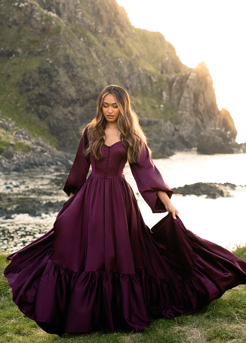 Lorna Impact Dress in Plum