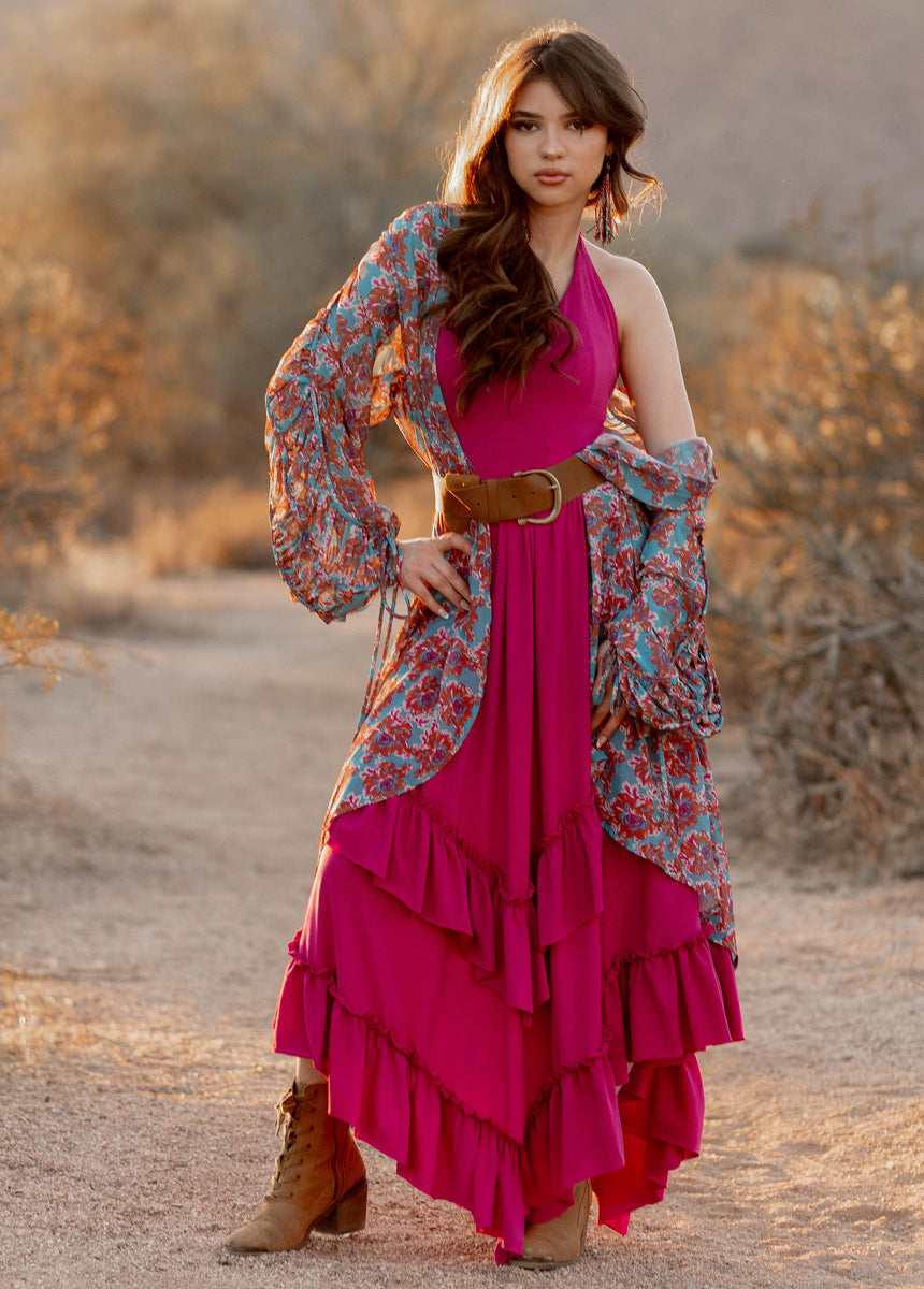 Jenna Dress in Fuschia