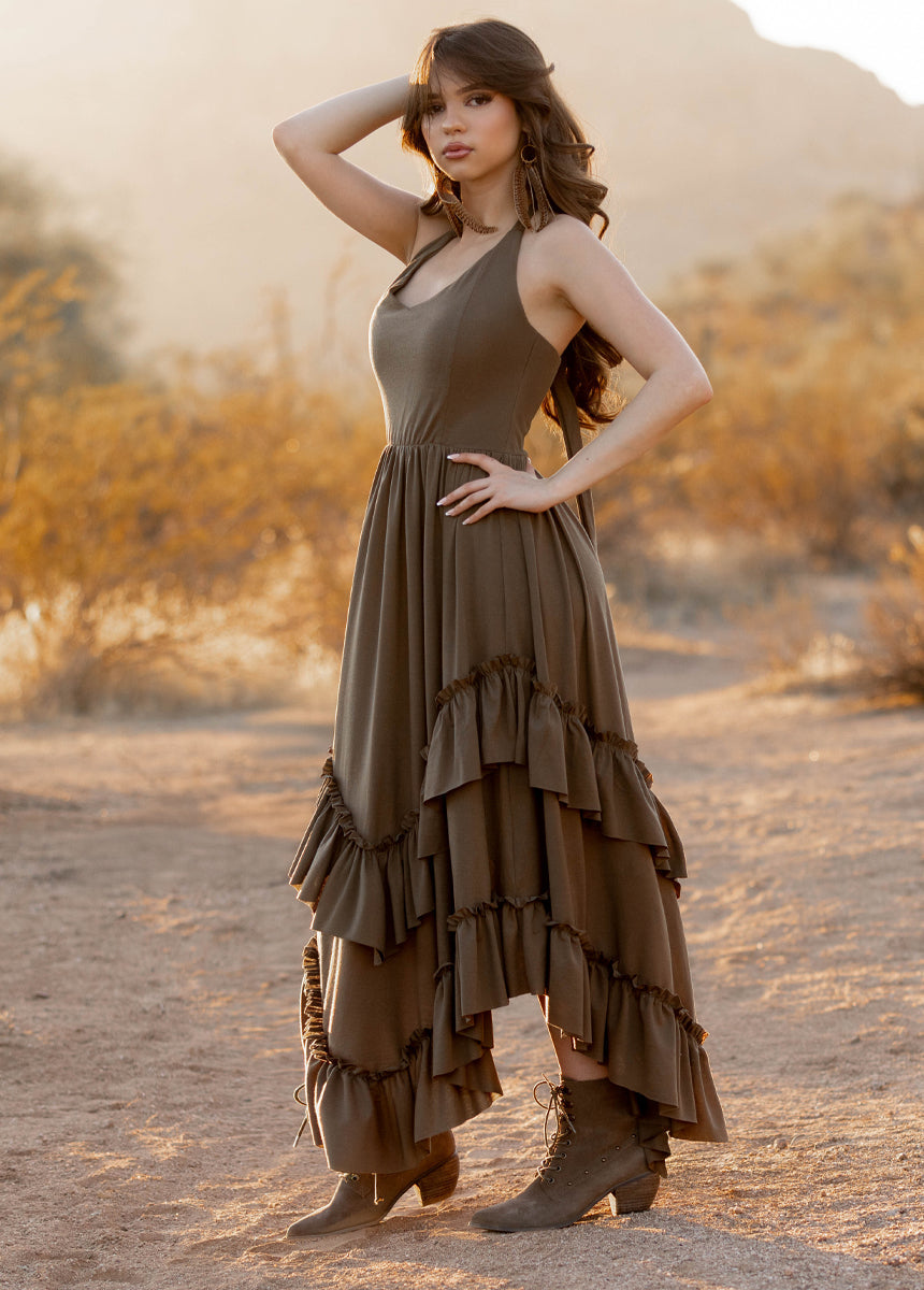 Jenna Dress in Burnt Oregano