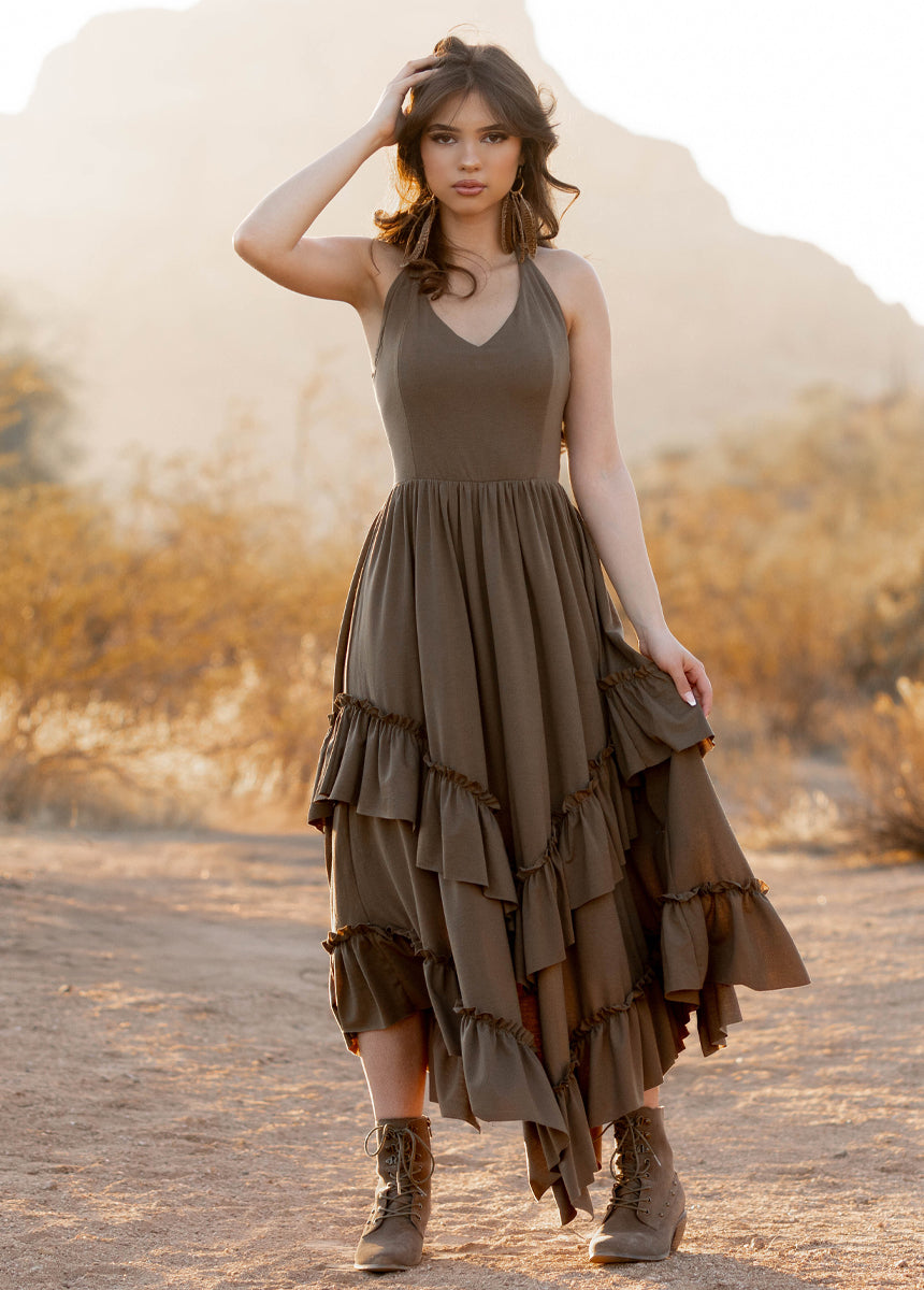 Jenna Dress in Burnt Oregano