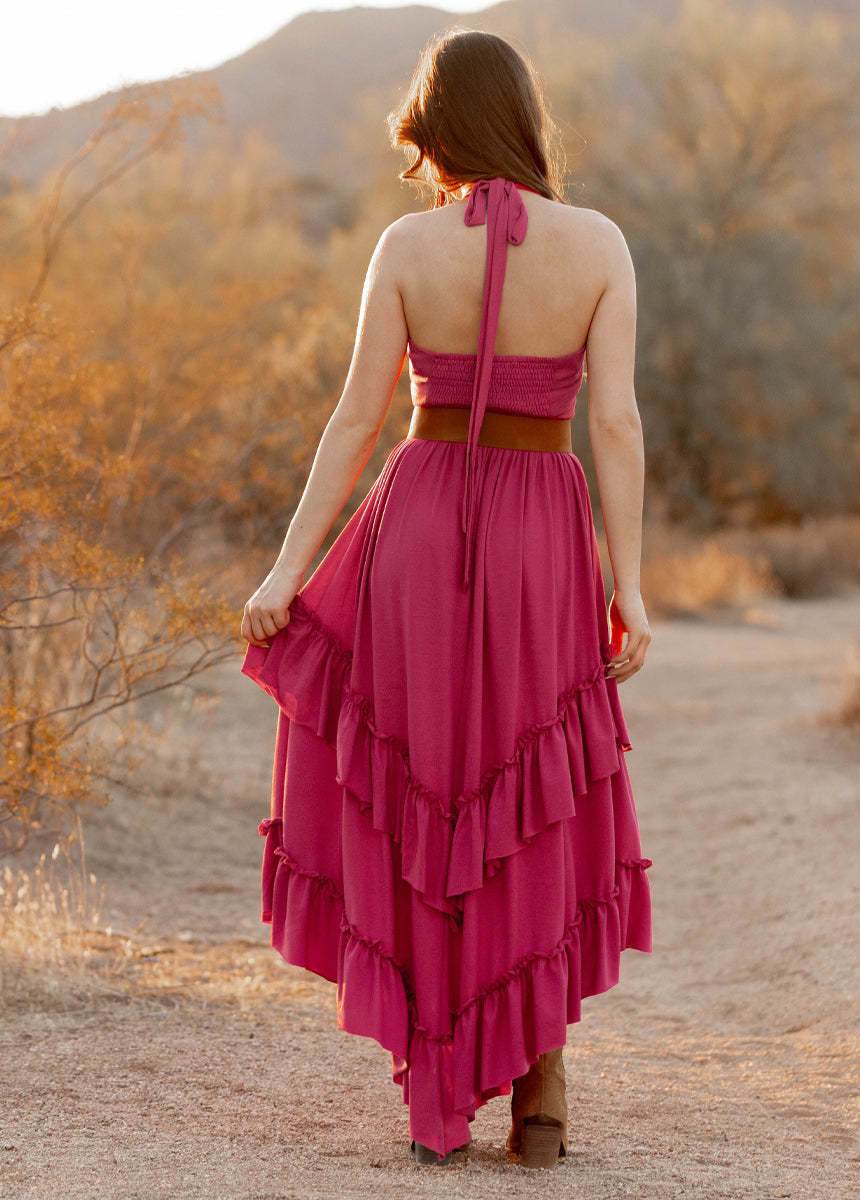 Jenna Dress in Fuschia