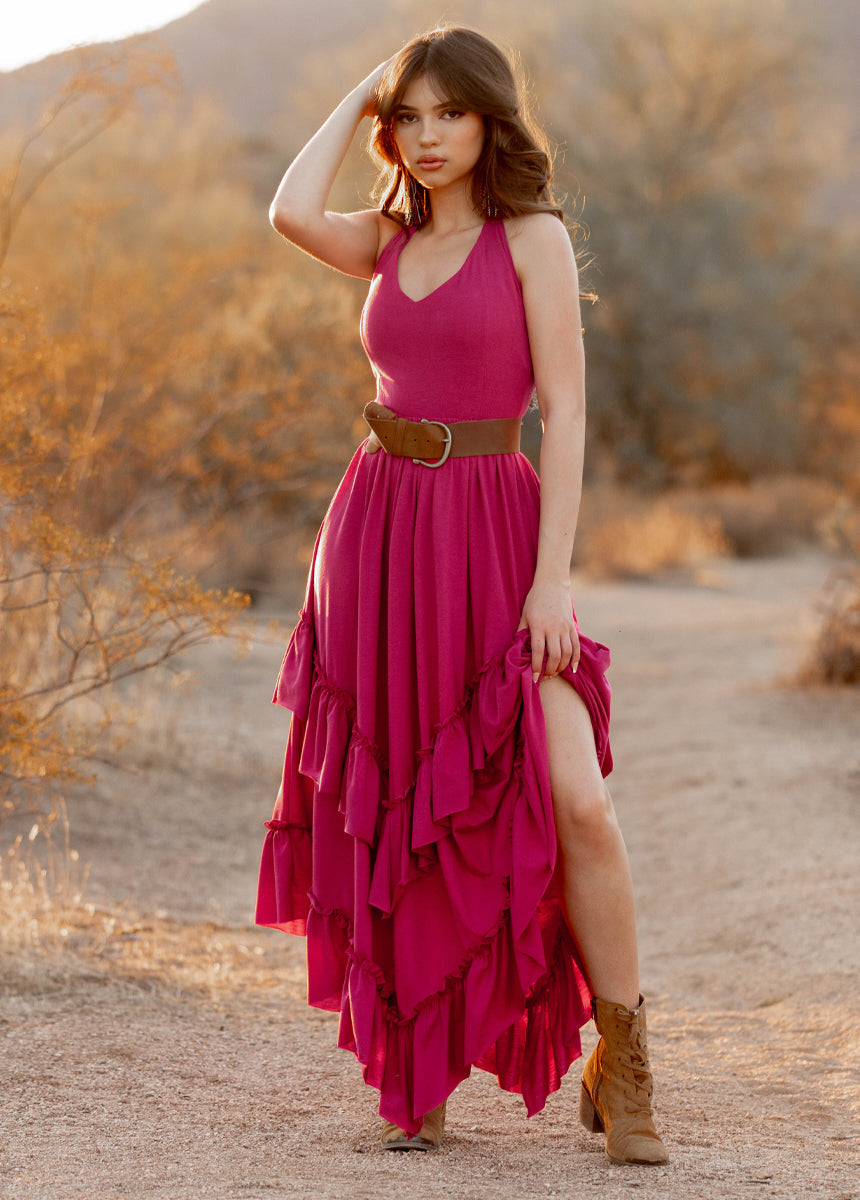 Jenna Dress in Fuschia