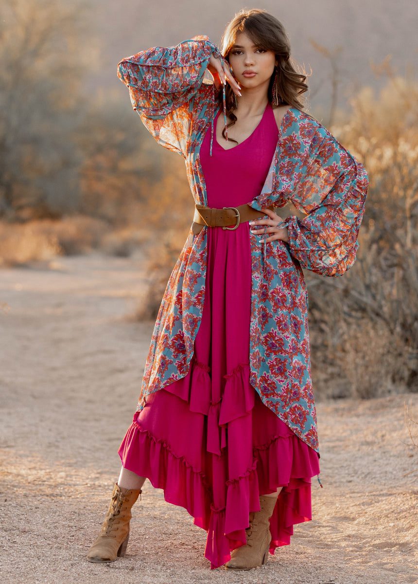 Jenna Dress in Fuschia