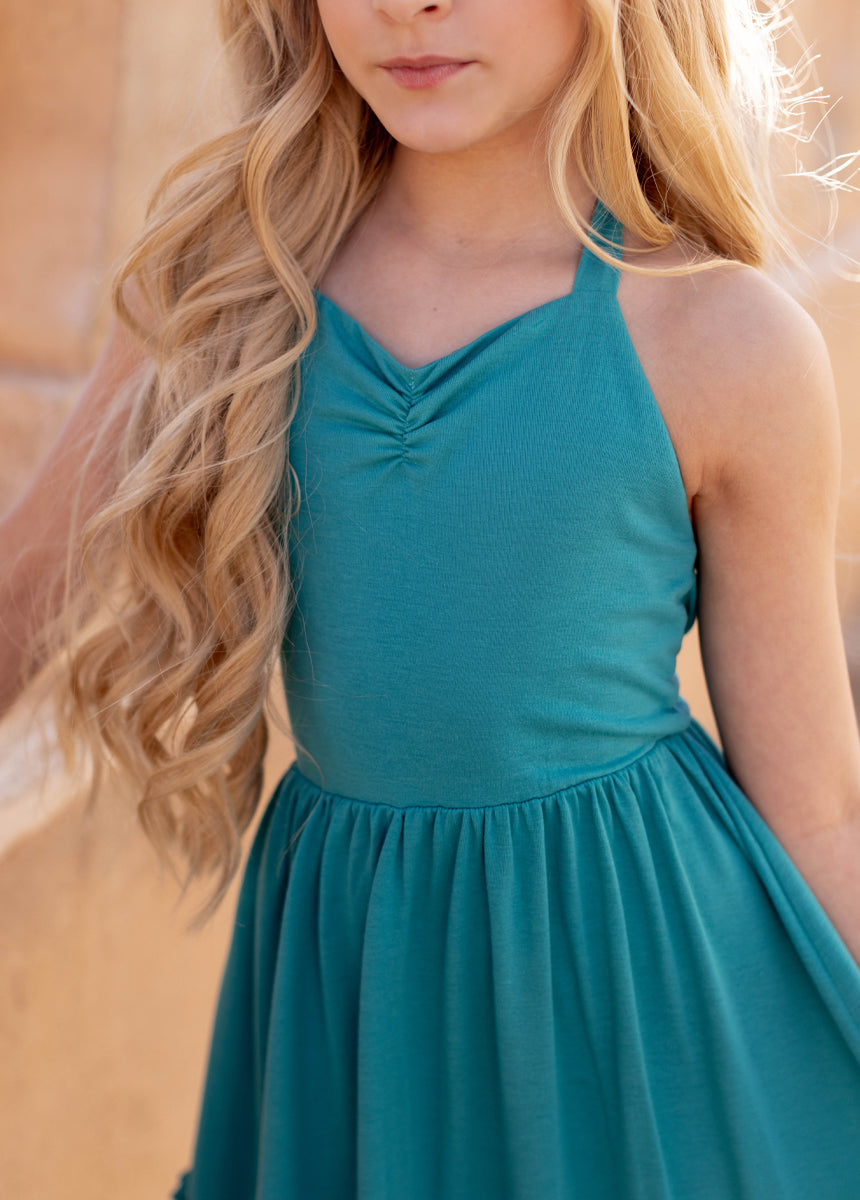 Jenny Dress in Bright Teal