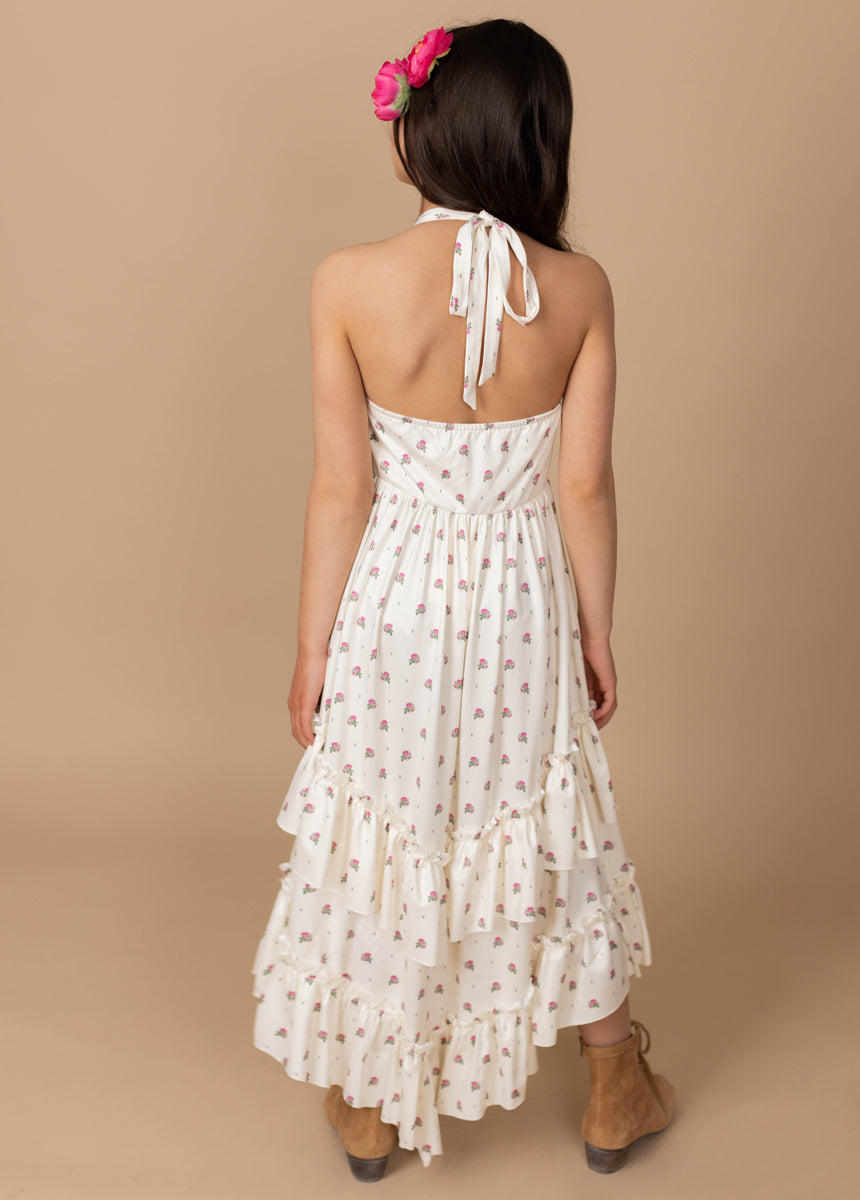 Jenny Dress in Pink Floral Dot