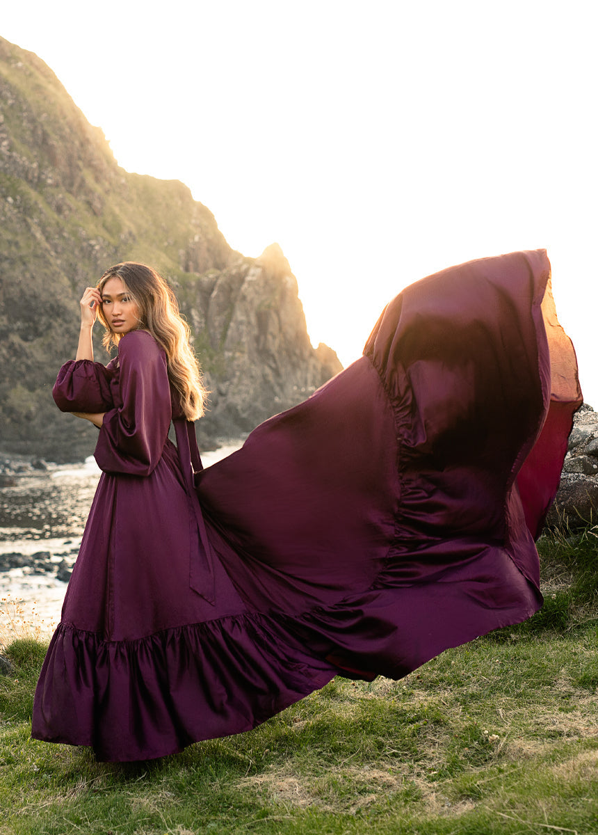 Lorna Impact Dress in Plum