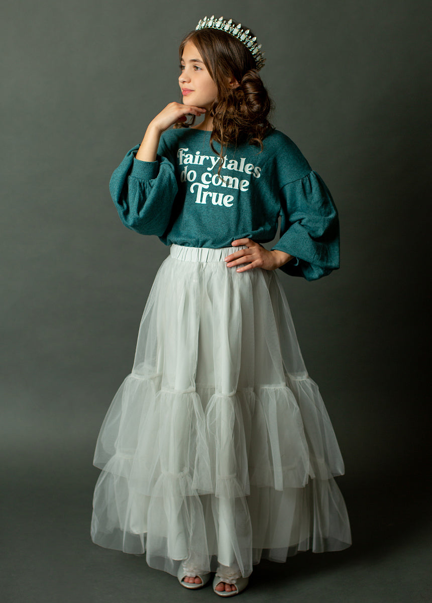 Zenni Skirt in Barely Blue