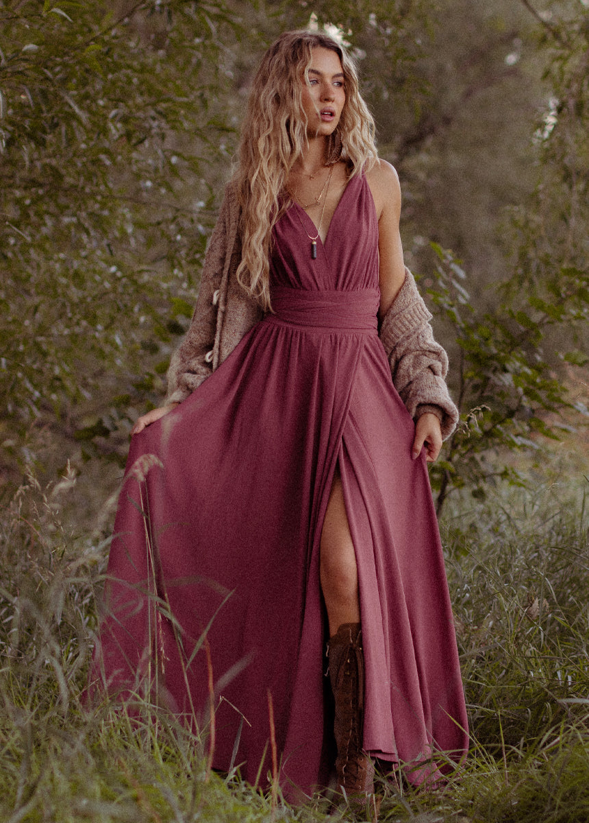 Juneau Dress in Deep Rose