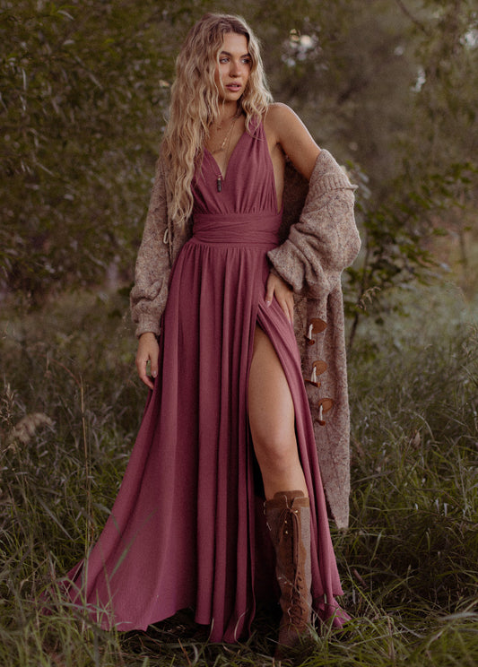 Juneau Dress in Deep Rose