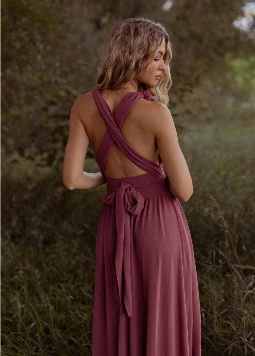 Juneau Dress in Deep Rose