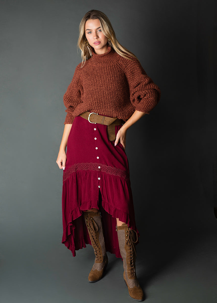 Kenzie Sweater in Heather Cinnamon