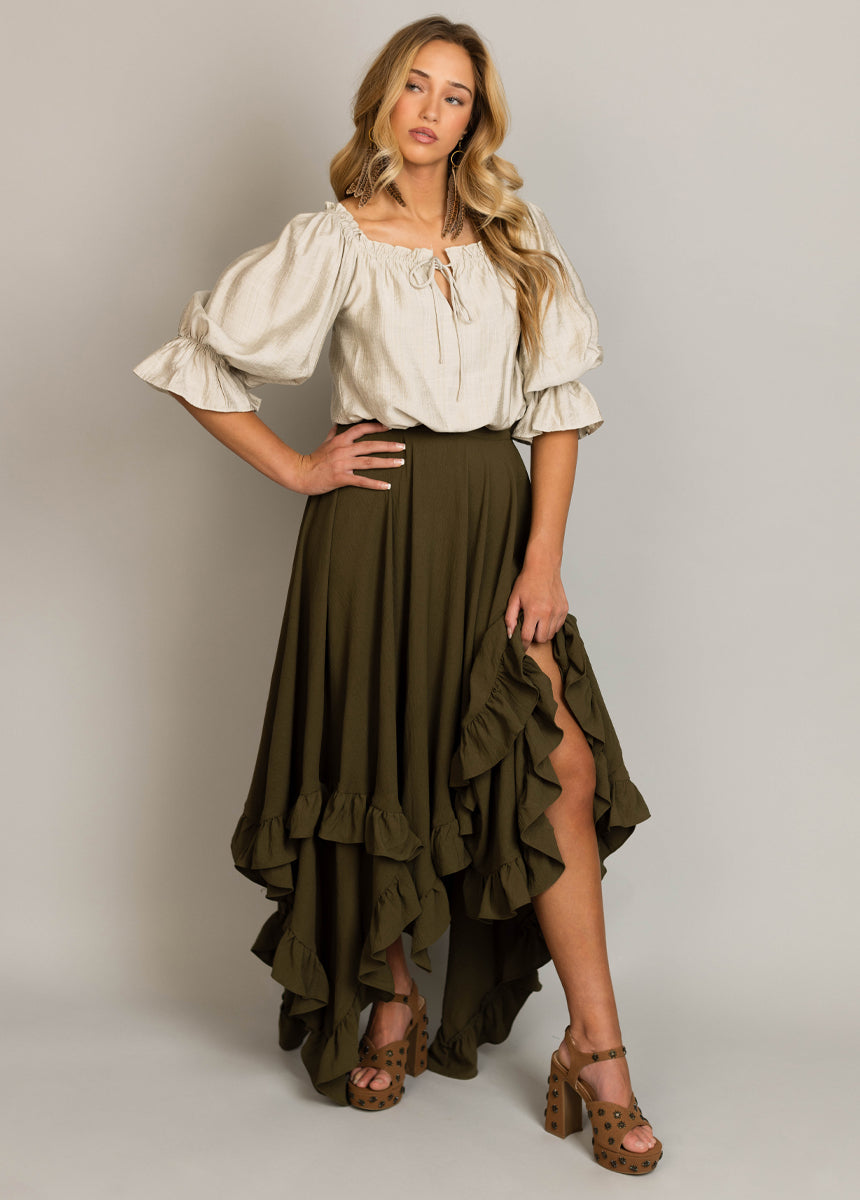 Sen Skirt in Olive