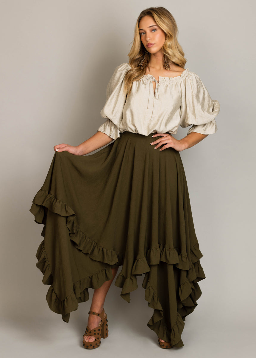 Sen Skirt in Olive
