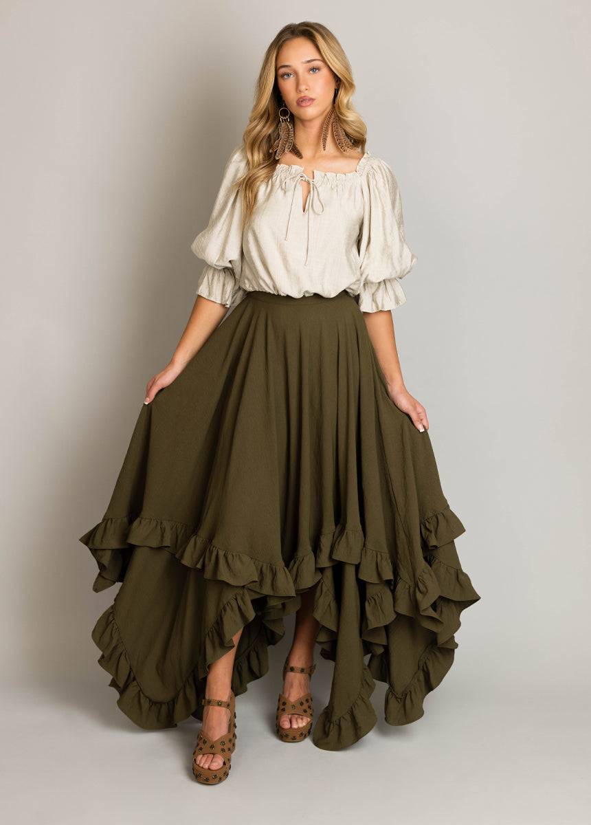 Sen Skirt in Olive