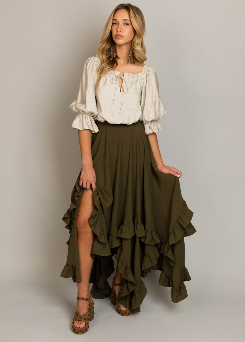 Sen Skirt in Olive