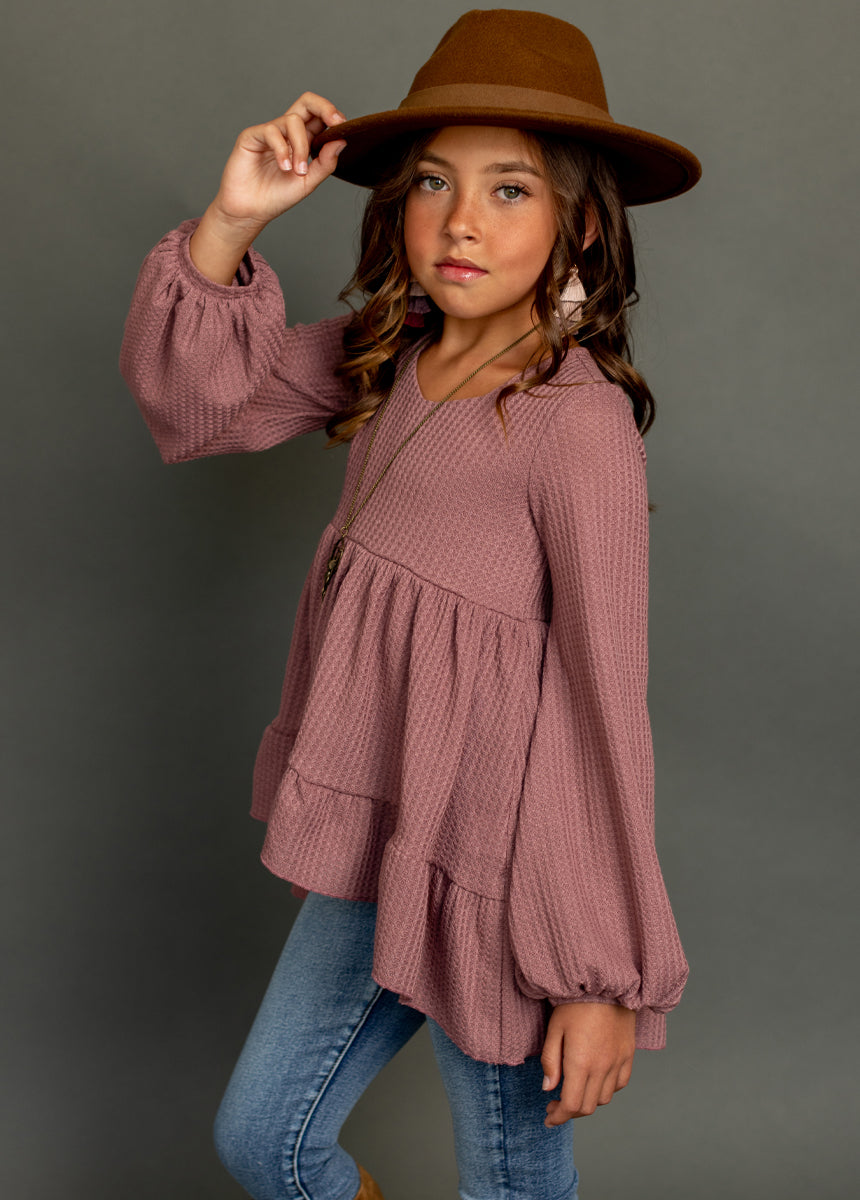 Laila Henley Top in Mauve