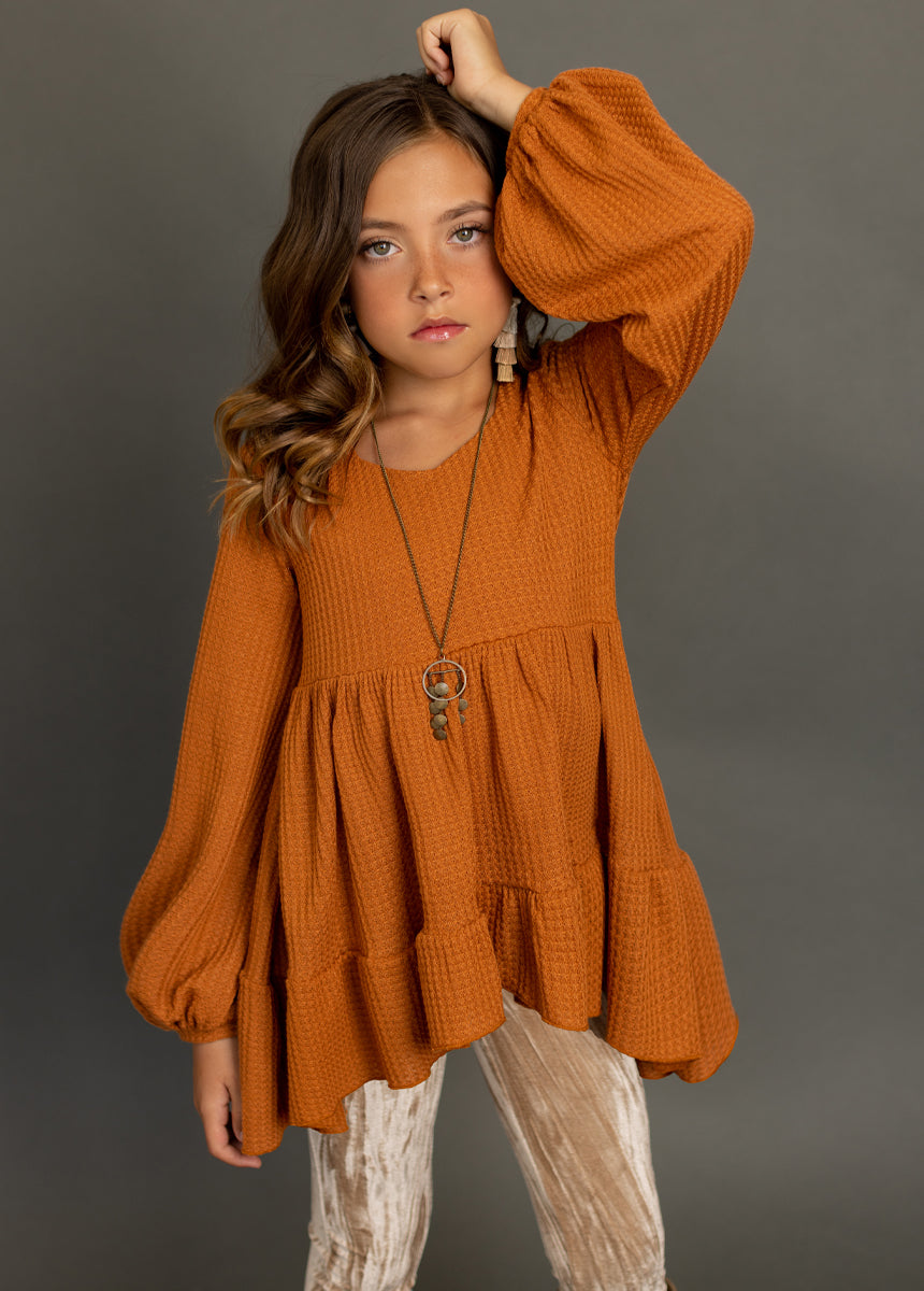 Laila Henley Top in Marigold