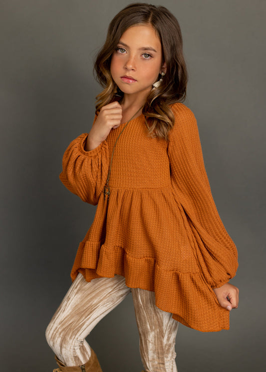 Laila Henley Top in Marigold