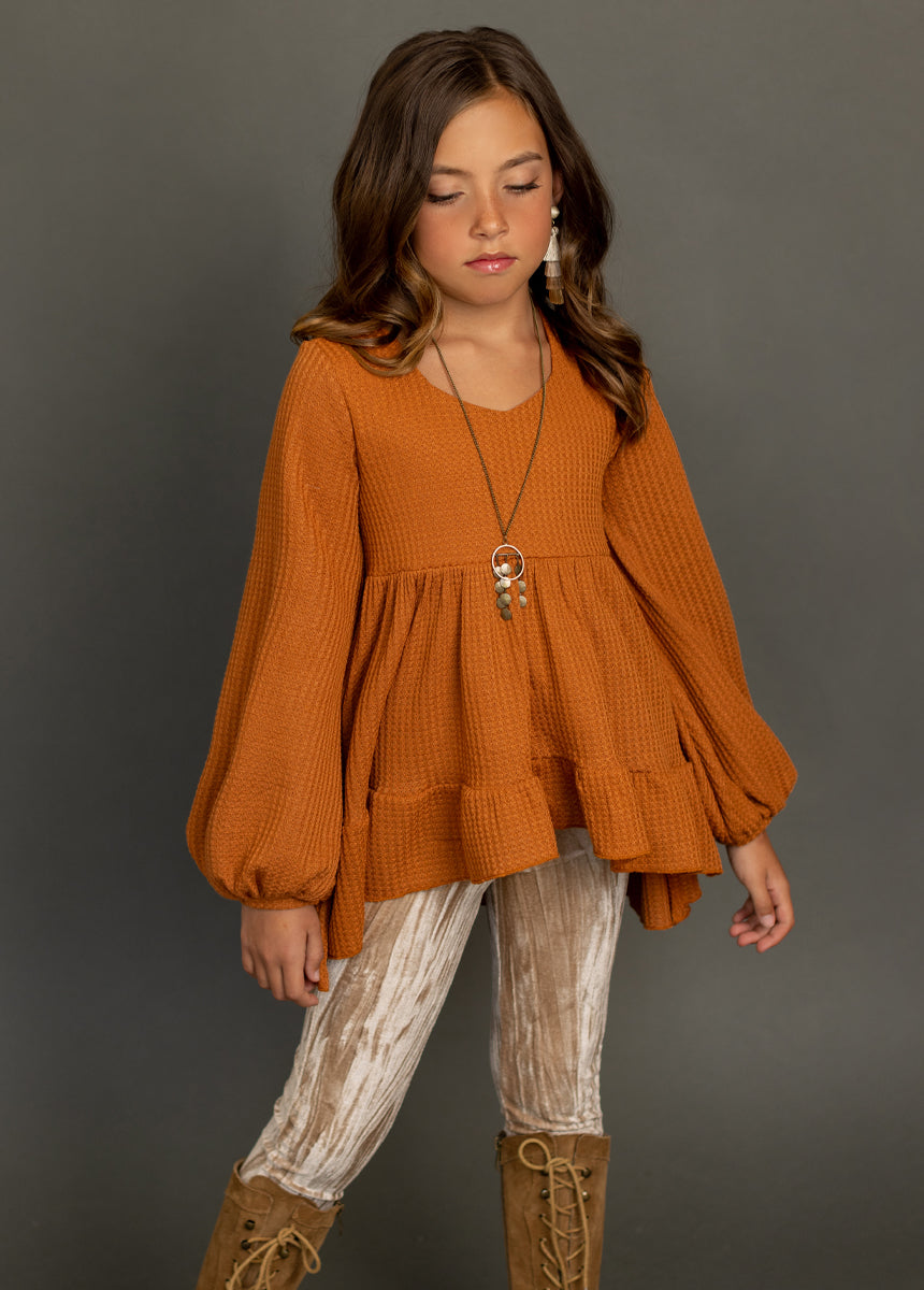 Laila Henley Top in Marigold