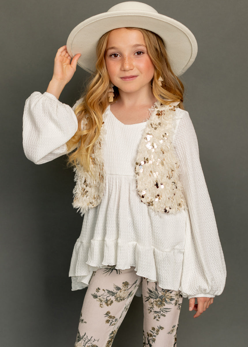 Laila Henley Top in Cream