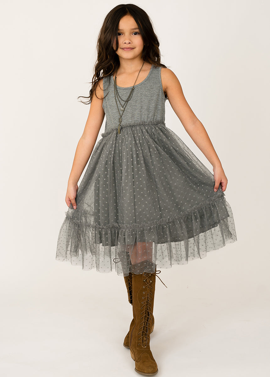 Leila Dress in Gray