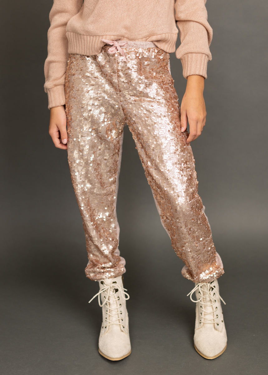 Libbie Pant in Rosegold