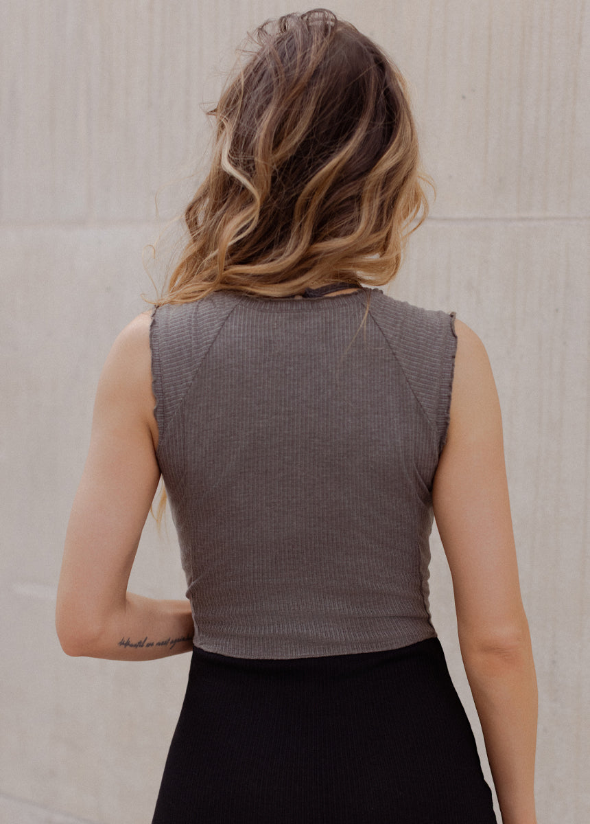 Liesle Top in Heather Gray