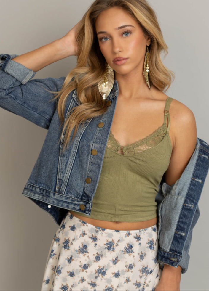 Lilian Top in Light Oregano