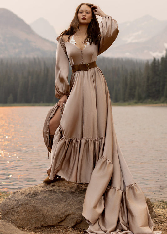 Lorna Impact Dress in Stone