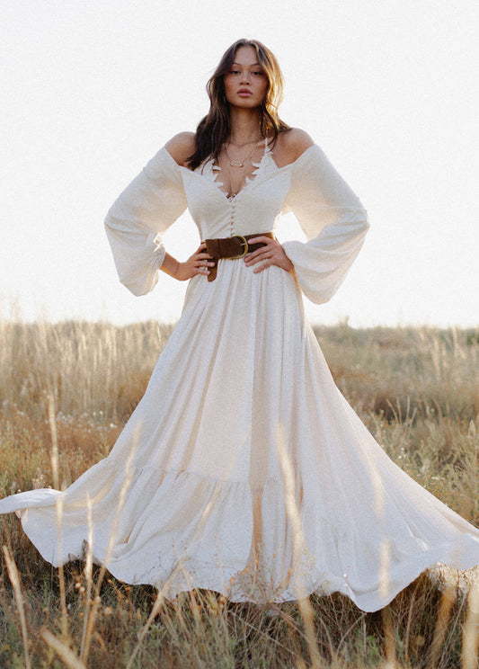 Lorna Impact Dress in Cream