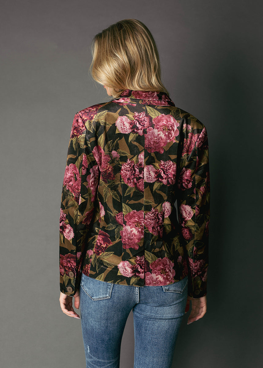 Louve Blazer in Bistre Floral