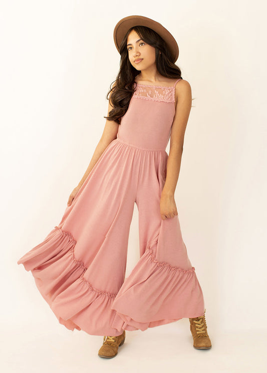 Lyanna Jumpsuit in Cameo Rose