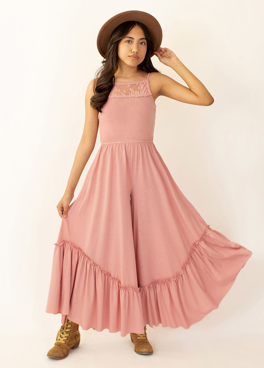 Lyanna Jumpsuit in Cameo Rose